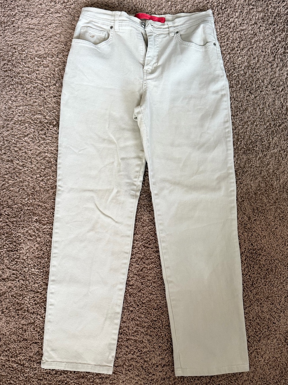 Gloria Vanderbilt Cream Straight-Leg Jeans